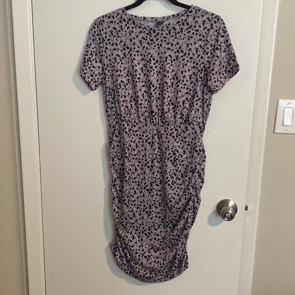 SHEIN Purple Animal Print Dress